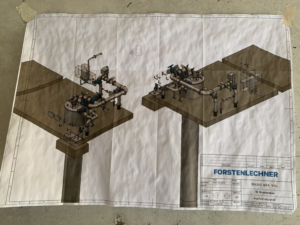 Plan an Baustellenwand
